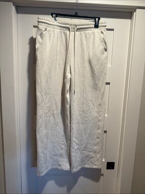 Maurices Cream Wide-Leg Jogger Pants